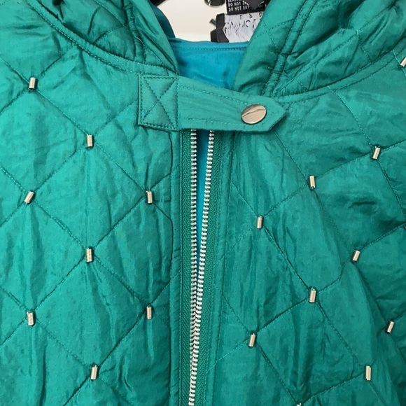 Vintage oversized silk quilted jacket - Picture 2 of 3